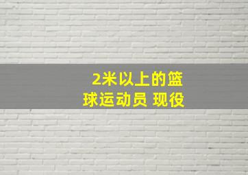 2米以上的篮球运动员 现役